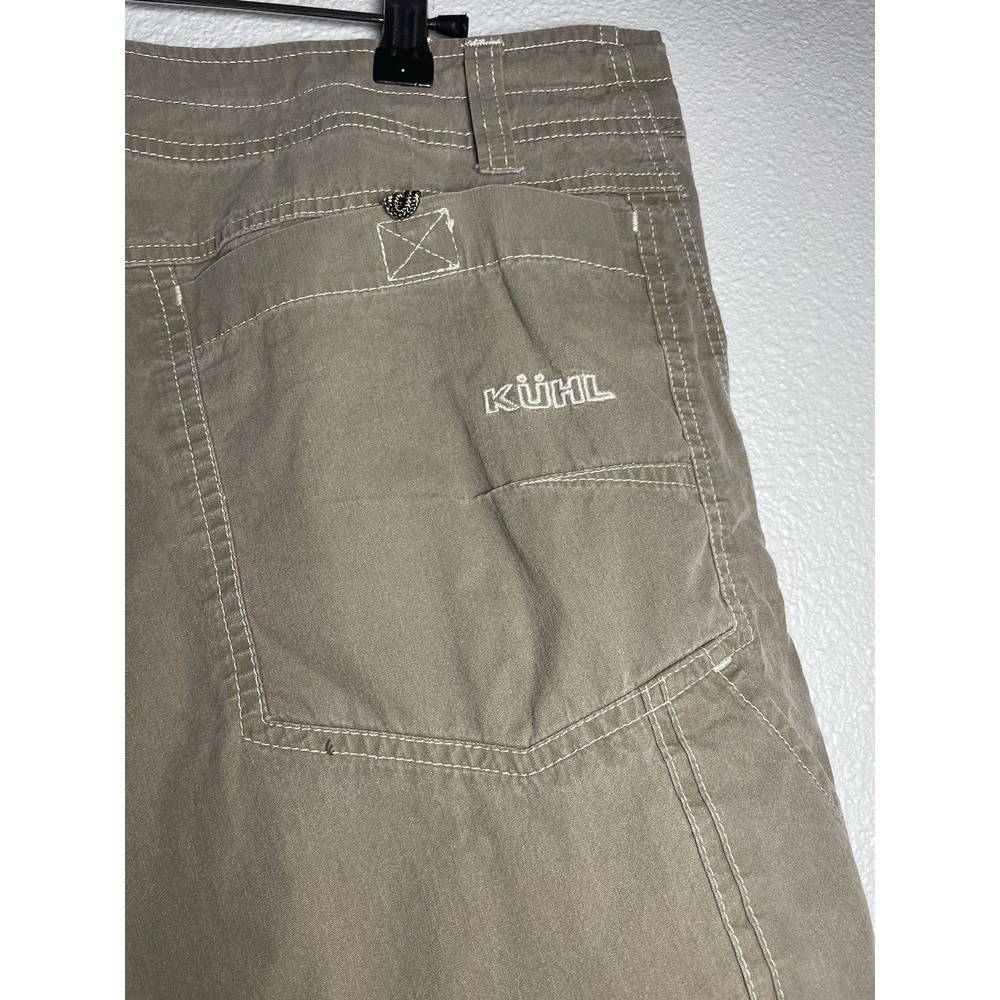 Kuhl Born in the Mountains Khaki Shorts Gray Men's Side Zip Pockets Size 36 EUC - Picture 3 of 12